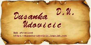 Dušanka Udovičić vizit kartica